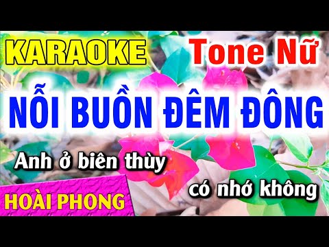 Karaoke Nỗi Buồn Đêm Đông Tone Nữ Nhạc Sống Mới | Hoài Phong Organ