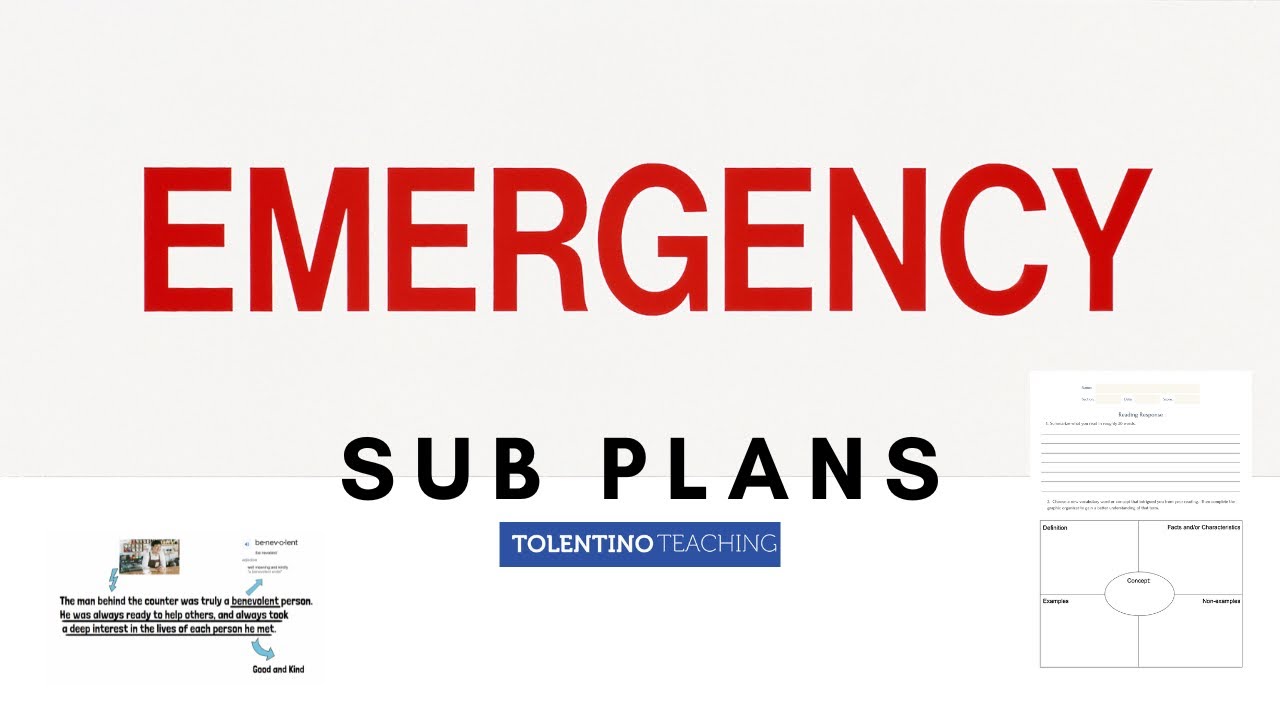 FREE Emergency Sub Plans!