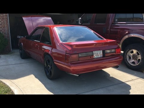 1989 Ford Mustang Foxbody 5.0 Start Up & Walk Around B303 Cam Plus Other Bolts Ons