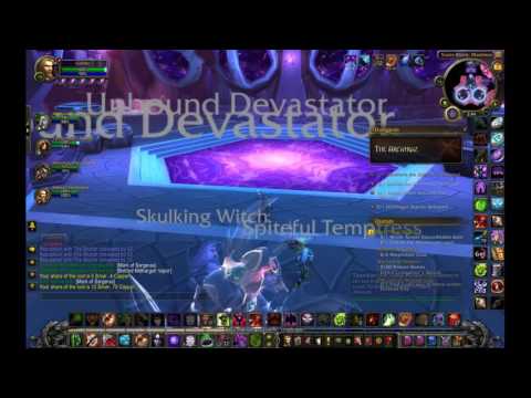 WoW Legion PvE Gameplay Patch 7.2 - Timeless memories: Arcatraz quick run on Warlock