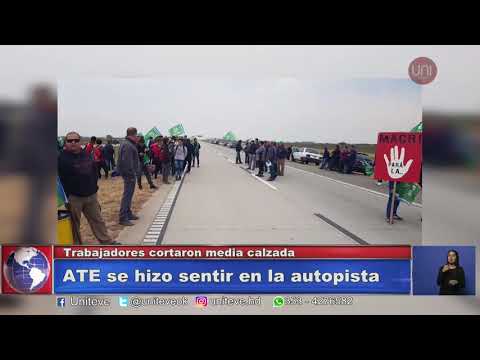 ATE realizó un corte de media calzada en la autopista