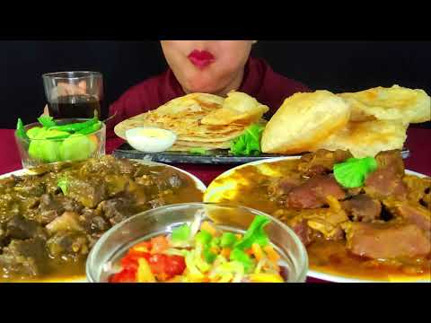 Spicy beef eating asmr | Spicy mutton liver eating