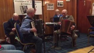 Willie McFarlane, Frank Morrison, Dorothy Lawson & Jack McLeish at Stonehouse Accordion & Fiddle Cl