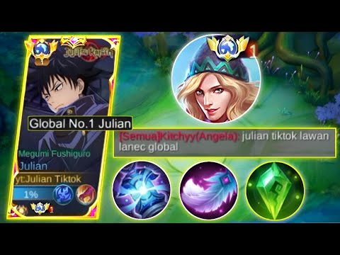 HARD GAME JULIAN VS GLOBAL LANCELOT IN HIGH RANK | JULIAN BEST BUILD COUNTER LANCELOT | MLBB