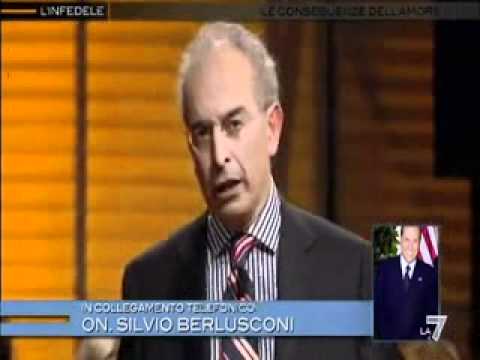 Italia: Presidente Berlusconi insulta al conductor Gad Lerner de L'infedele vía telefónica
