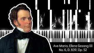 Franz Schubert  - Ave Maria Ellens Gesang III No. 6 D. 839 Op. 52 on Piano | Relaxing Piano Music