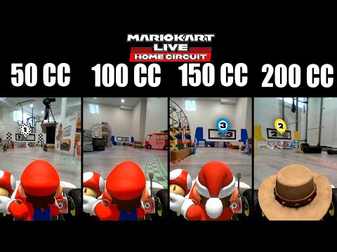 Mario Kart Live: Home Circuit Speed Comparison 50cc to 200cc Part 1