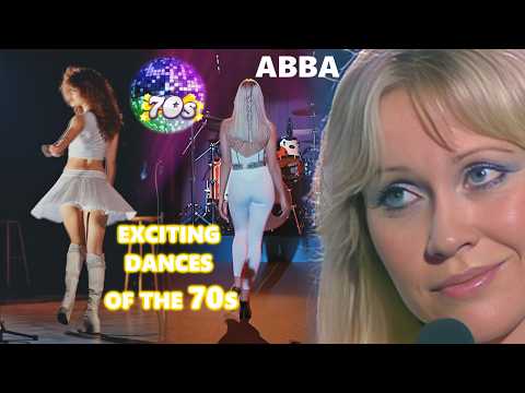 Agnetha Fältskog end  Anni Frid   The dances of the 70s that are no longer there #abba #nostalgia