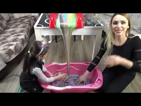 Lina İle Salonun Ortasında Slime Şelalesi Yaptık | Eğlenceli Çocuk Videosu