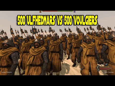 500 Sturgian Ulfhednar vs 500 Vlandian Voulgier - Mount & Blade 2: Bannerlord