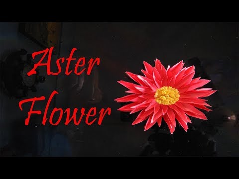 Aster flower - paper flower making video - easy