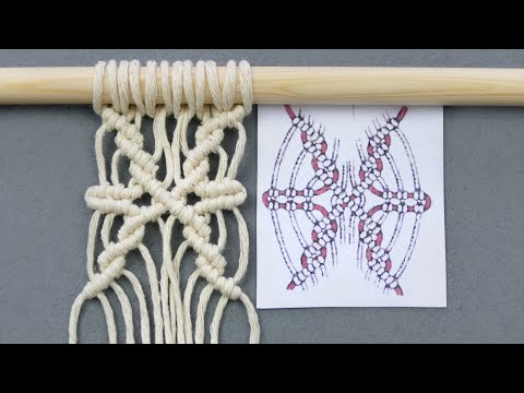 Macrame ABC pattern sample 17