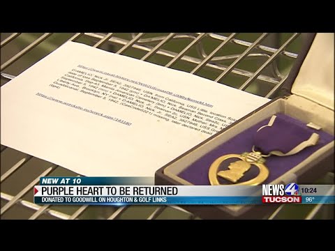 Purple Heart donated to Goodwill finds way back to family