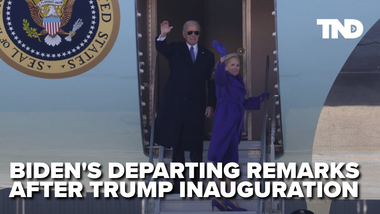 Former President Joe Biden's departing remarks after President Donald Trump's inauguration