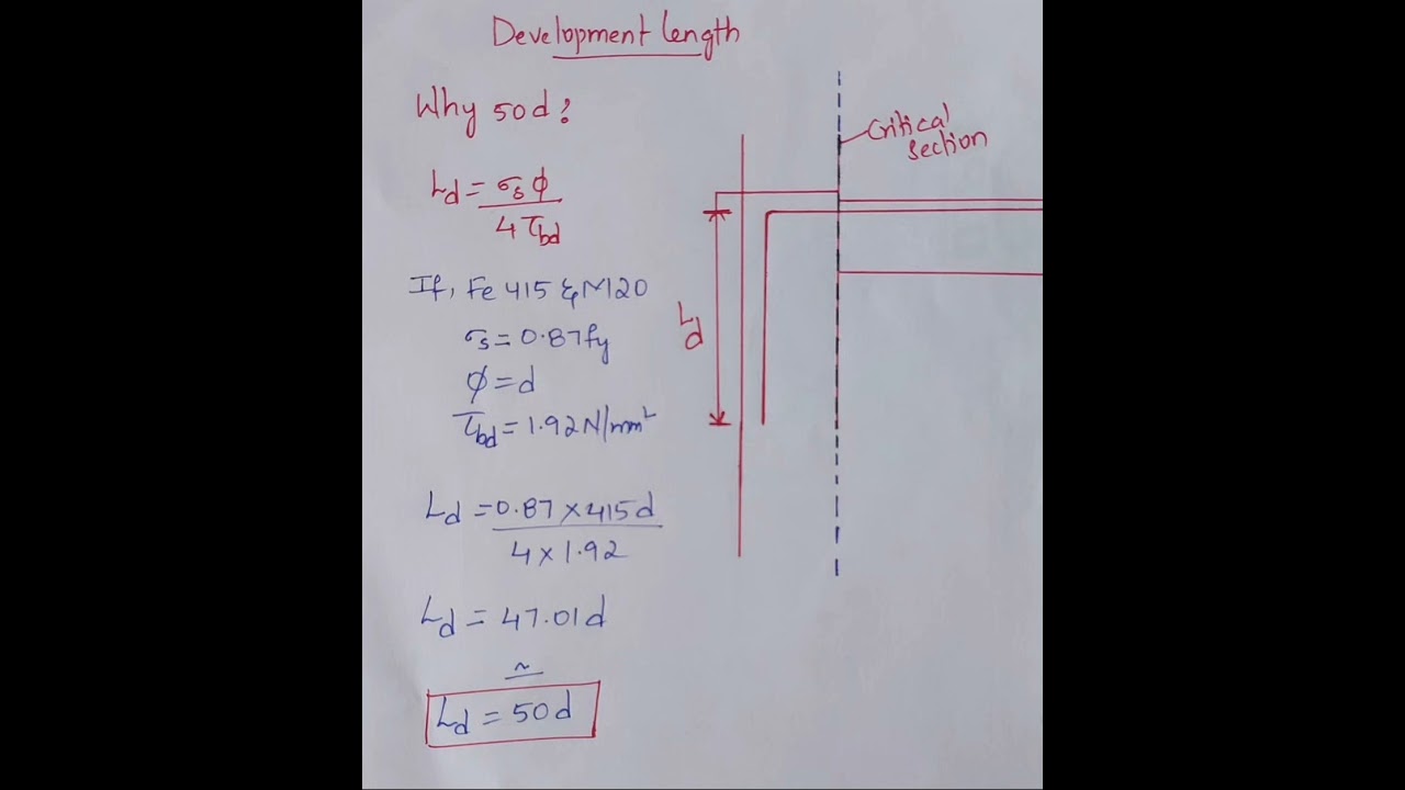 development lenth l Lap length details l why lap length 50d #construction #concretework
