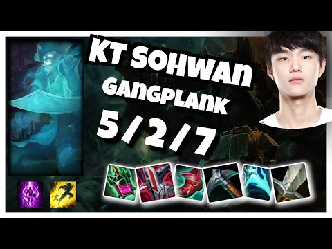 Gangplank vs Malphite KT SoHwan TOP (5/2/7) - v11.6