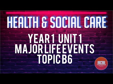 Unit 1: Human lifespan development - B6 - Major life events (Health & Social Care BTEC Level 3)