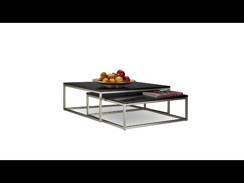 Couchtisch FLAT 2er Set schwarz