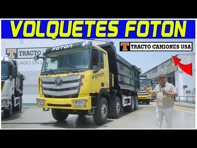 video of Foton Auman 8×4 dump truck 80t LHD aggregate delivery Cummins Engine