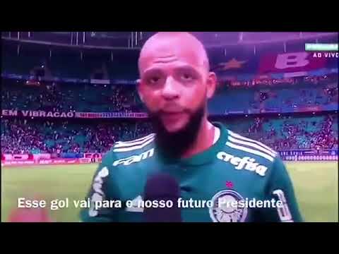 Jogador do Palmeiras Felipe Melo dedica gol a Jair Bolsonaro