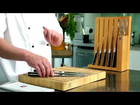 ZWILLING FOUR STAR 7 dalių tamsaus uosinio peilių rinkinys su KIS technologija video