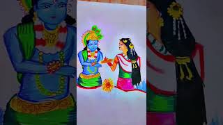 Drawing of vishnu ji and parvati maa raksha bandhan Drawing rakhi Drawing DIY rakhi rakhi gift idea.