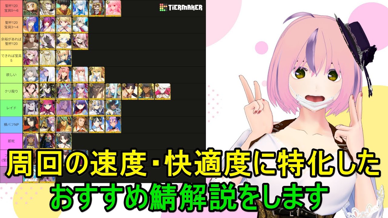 【FGO攻略】ここ数年箱ガチャ1000箱あけてる人の周回の速度、快適度だけを重視したおすすめ表