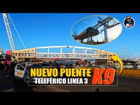 This is how the new bridge at km 9 is progressing. Duarte and the Line 3 cable car