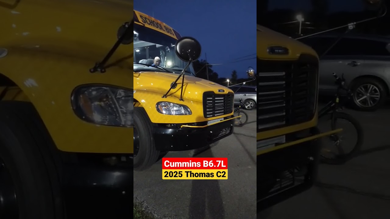 2025 Thomas C2 school bus start-up | Cummins B6.7L #thomasbuiltbuses #cummins #bus #schoolbus