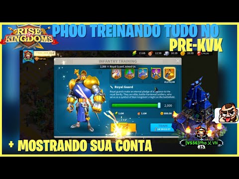 TOP PLAYER - PHOO - Treinamento de tropas + Conhecendo sua conta - Rise of Kingdoms - 1556
