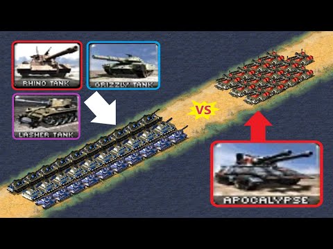 Main Tanks vs Apocalypse - Same Cost - Red Alert 2