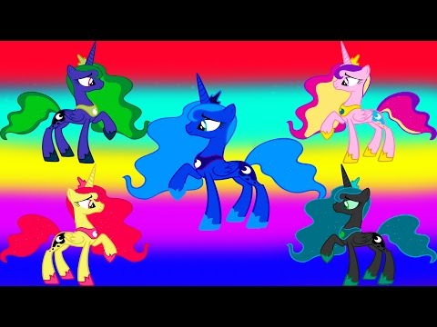 My Little Pony Transforms Princess Luna Cadance Nightmare Moon Mane 6 - Coloring Book For Kids