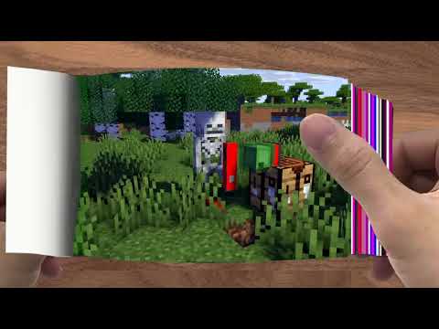 FLIPBOOK   Monster School AMONG US CRAZY TIMING   Minecraft Animation014