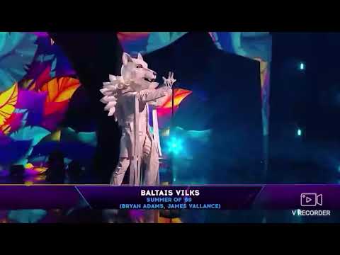 Baltais vilks ar dziesmu Summer Of 69.