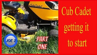 Cub Cadet getting it to start