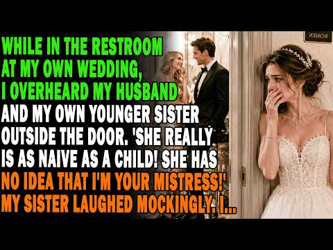 At Her Own Wedding, Going To The Restroom, The Bride Heard Her Husband And Sister Behind The Door...