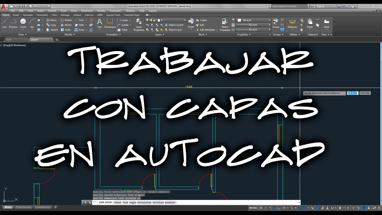 Cómo trabajar con capas 🧅 en AutoCAD 👁️‍🗨️ Working with layers in AutoCAD