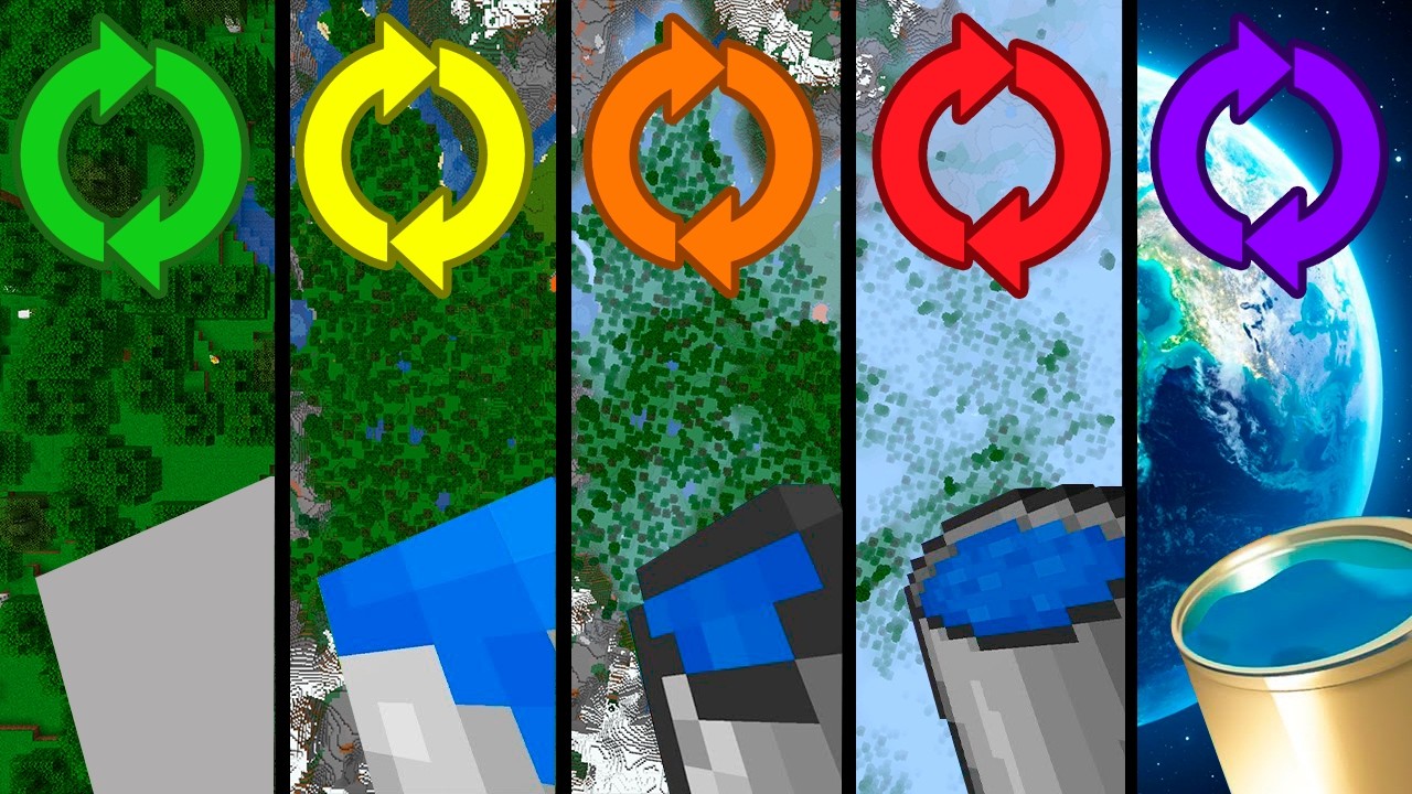 Water Bucket MLG at 90°, 180°, 270°, and 360°
