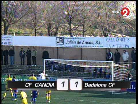 Gandia - 1 - Badalona - 1  -  Nou2. resumen jornada 25 segona B