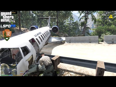 GTA V - LSPDFR 0.4.9🚔 - U.S. National Park Service - Park Ranger Fire Watch - Air Plane Crash - 4K
