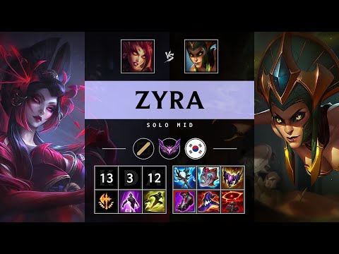 Zyra Mid vs Cassiopeia - KR Master Patch 25.13