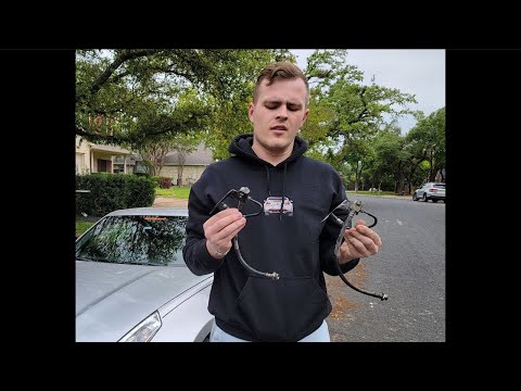 370z UPGRADED brake lines install