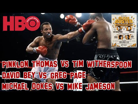 Pinklon Thomas v Tim Witherspoon, David Bey v Greg Page, Michael Dokes v Mike Jameson HBO 1080 60fps