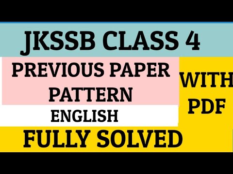 PREVIOUS YEAR MOCK FULLY SOLVED| JKSSB CLASS IV RECRUITMENT SOLVED| EXPECTED PATTERN|LIVE 9419145317