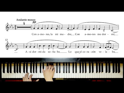 Fernando Obradors - Con amores, la mi madre | Piano accompaniment (low voice)