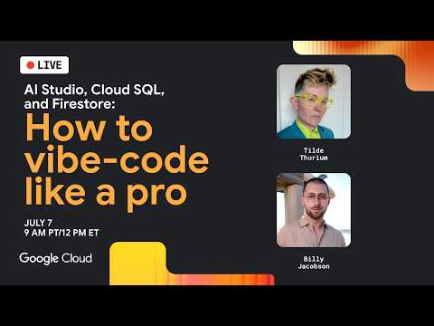Video Thumbnail: AI Studio, Cloud SQL, and Firestore: How to vibe-code like a pro