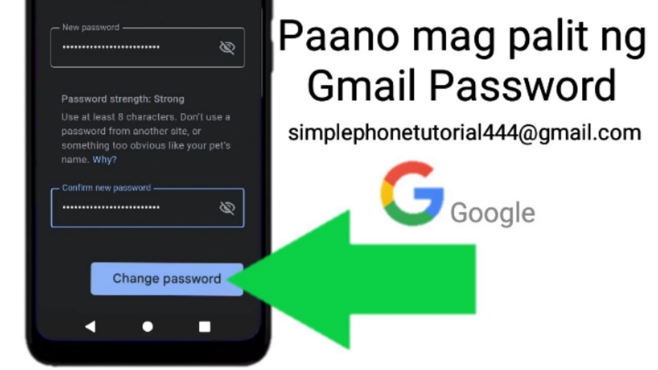 Paano magpalit ng password sa gmail | baguhin ang password ng iyong Gmail/Google account