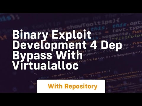 Binary exploit development 4 dep bypass with virtualalloc
