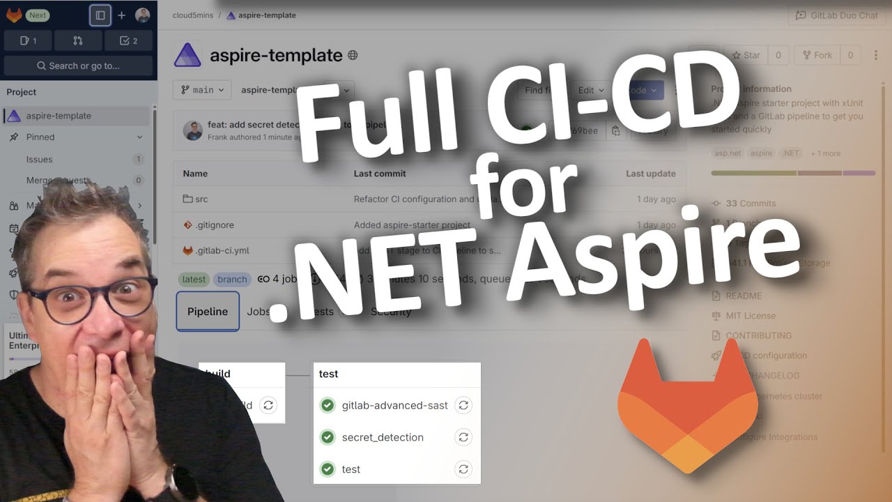 How to have a GitLab CICD for a .NET Aspire project