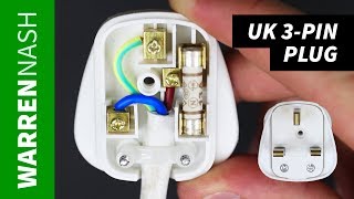 How to change a Plug UK 3-pin - Rewire & Earthing - Easy DIY by Warren Nash